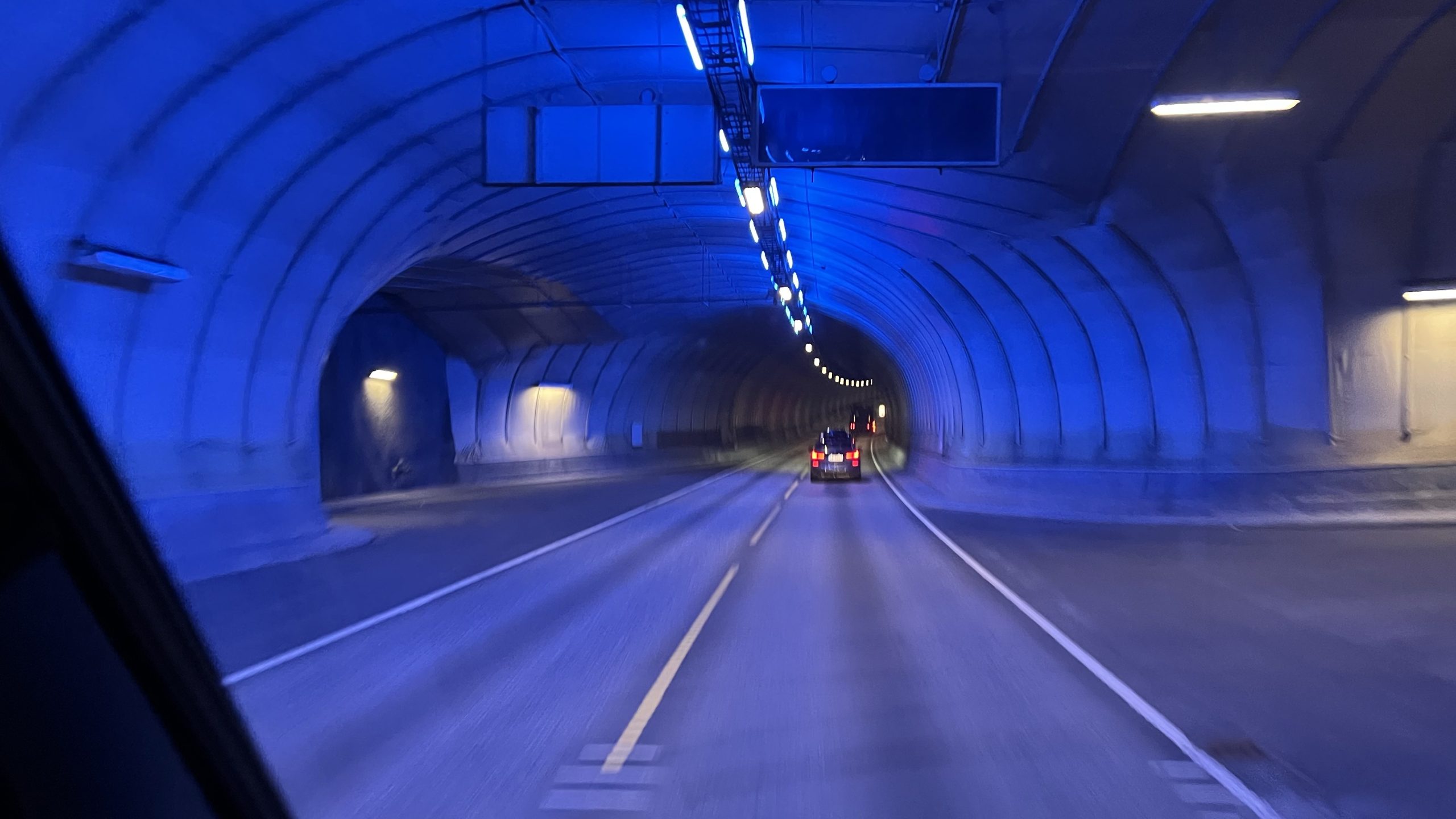 Tiefste Stelle des Tunnels Rv64 vor Kristiansund